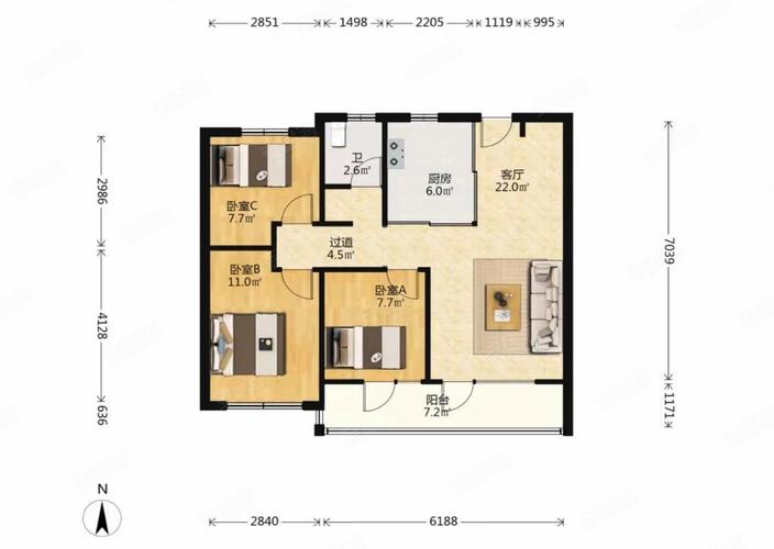 南湖国际社区93 户型