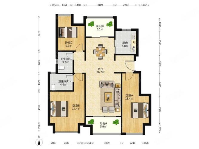 自贡南湖国际社区户型图