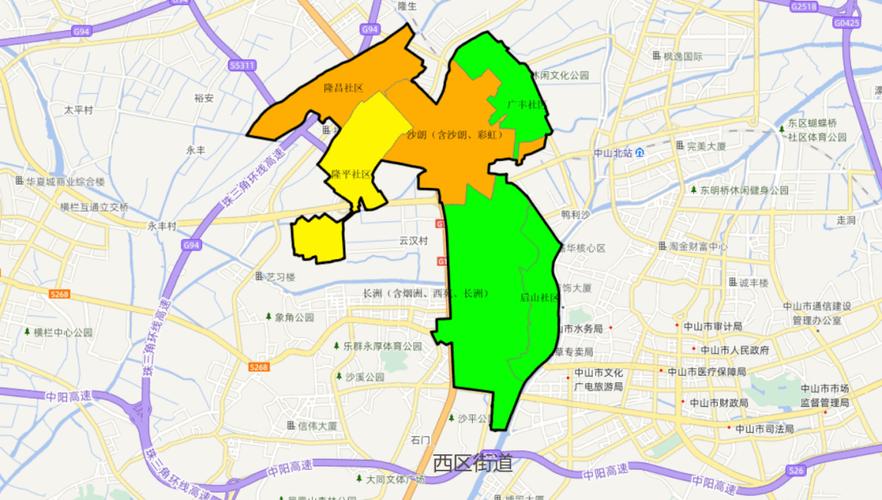 宁波中山社区地图范围
