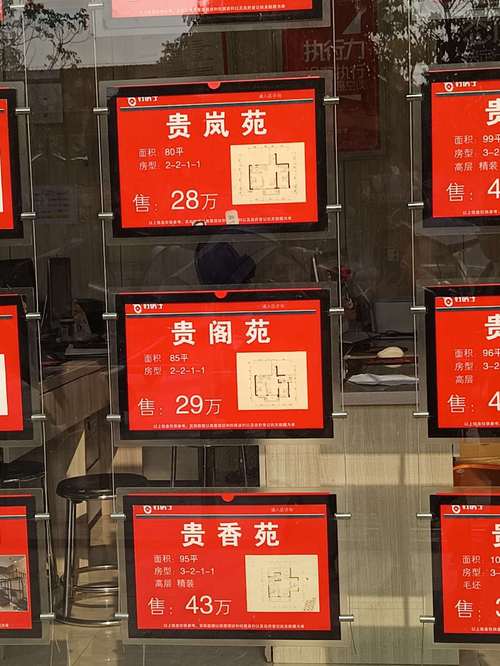 房屋中介上的二手房价格