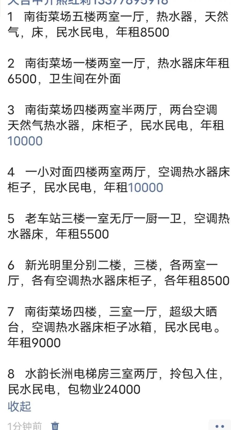 北京中原房产租房信息