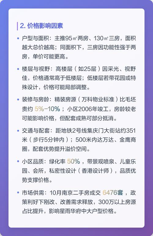 今日星雨华府二手房价格
